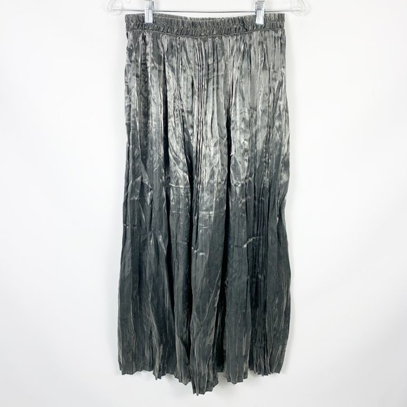 Karin Stevens 8 Silver Metallic Accordion Skirt - Picture 3 of 4